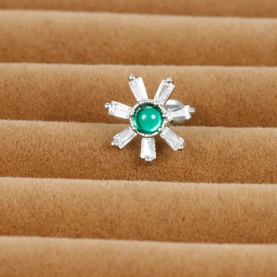 Jauki zaļi kristāla Tragus auskari ar ķekaru šķipsnām, pīrsings skrimšļiem, mazs auskars meitenēm tīņiem, sieviešu daivas kniedes