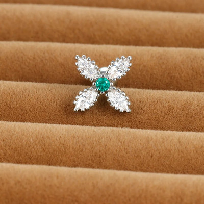 Jauki zaļi kristāla Tragus auskari ar ķekaru šķipsnām, pīrsings skrimšļiem, mazs auskars meitenēm tīņiem, sieviešu daivas kniedes