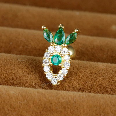 Jauki zaļi kristāla Tragus auskari ar ķekaru šķipsnām, pīrsings skrimšļiem, mazs auskars meitenēm tīņiem, sieviešu daivas kniedes