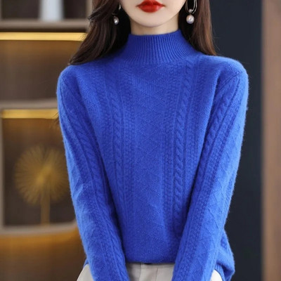 Női garbós téli pulóver Női hosszú ujjú kötött pulóverek Pulóverek Női pulóver alsó ingek Tricot felsők