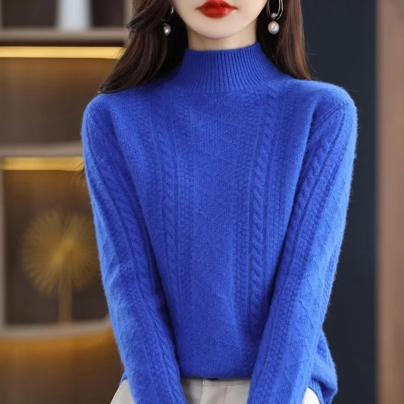 Női garbós téli pulóver Női hosszú ujjú kötött pulóverek Pulóverek Női pulóver alsó ingek Tricot felsők