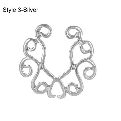 1 gab. Seksīgs viltots krūšu gredzens sievietēm 316 l ķirurģiskā tērauda necaurdurošs krūšu gredzens krūšu dekoratīvais gredzens pludmales ballītes ķermeņa rotaslietas