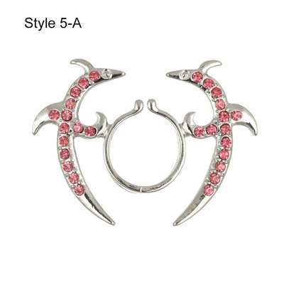 1 gab. Seksīgs viltots krūšu gredzens sievietēm 316 l ķirurģiskā tērauda necaurdurošs krūšu gredzens krūšu dekoratīvais gredzens pludmales ballītes ķermeņa rotaslietas