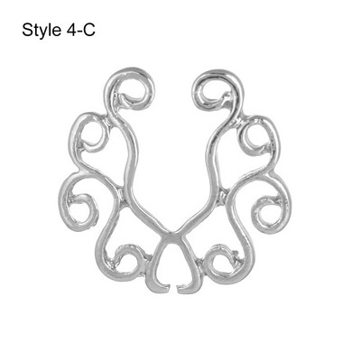 1 gab. Seksīgs viltots krūšu gredzens sievietēm 316 l ķirurģiskā tērauda necaurdurošs krūšu gredzens krūšu dekoratīvais gredzens pludmales ballītes ķermeņa rotaslietas