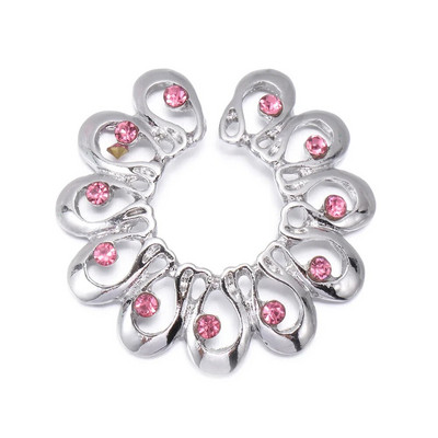 1 gab. Seksīgs viltots krūšu gredzens sievietēm 316 l ķirurģiskā tērauda necaurdurošs krūšu gredzens krūšu dekoratīvais gredzens pludmales ballītes ķermeņa rotaslietas