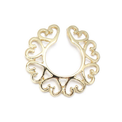 1 gab. Seksīgs viltots krūšu gredzens sievietēm 316 l ķirurģiskā tērauda necaurdurošs krūšu gredzens krūšu dekoratīvais gredzens pludmales ballītes ķermeņa rotaslietas