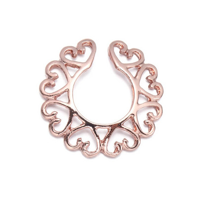 1 gab. Seksīgs viltots krūšu gredzens sievietēm 316 l ķirurģiskā tērauda necaurdurošs krūšu gredzens krūšu dekoratīvais gredzens pludmales ballītes ķermeņa rotaslietas