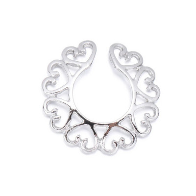 1 gab. Seksīgs viltots krūšu gredzens sievietēm 316 l ķirurģiskā tērauda necaurdurošs krūšu gredzens krūšu dekoratīvais gredzens pludmales ballītes ķermeņa rotaslietas