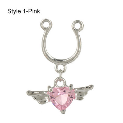 1 gab. Seksīgs viltots krūšu gredzens sievietēm 316 l ķirurģiskā tērauda necaurdurošs krūšu gredzens krūšu dekoratīvais gredzens pludmales ballītes ķermeņa rotaslietas