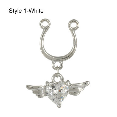 1 gab. Seksīgs viltots krūšu gredzens sievietēm 316 l ķirurģiskā tērauda necaurdurošs krūšu gredzens krūšu dekoratīvais gredzens pludmales ballītes ķermeņa rotaslietas