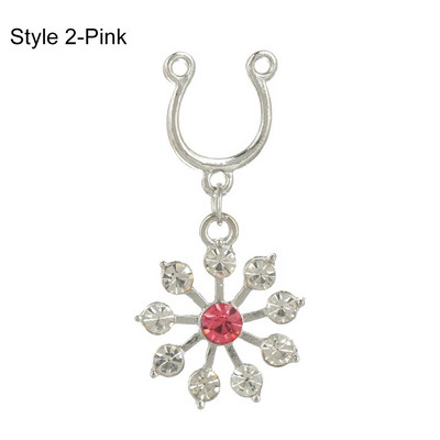 1 gab. Seksīgs viltots krūšu gredzens sievietēm 316 l ķirurģiskā tērauda necaurdurošs krūšu gredzens krūšu dekoratīvais gredzens pludmales ballītes ķermeņa rotaslietas