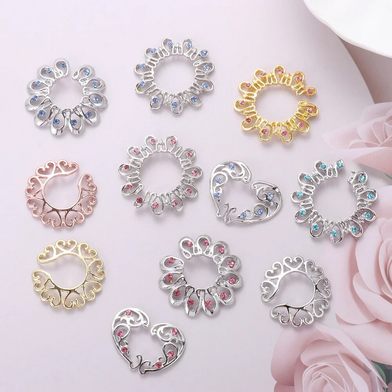 1 gab. Seksīgs viltots krūšu gredzens sievietēm 316 l ķirurģiskā tērauda necaurdurošs krūšu gredzens krūšu dekoratīvais gredzens pludmales ballītes ķermeņa rotaslietas