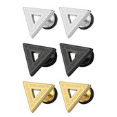 1 PC Jauns dizains Modes panks, melns sudraba krāsa Rietumu ģeometriski trīsstūrveida auskari sievietēm vīriešiem, meitenēm, rotaslietas