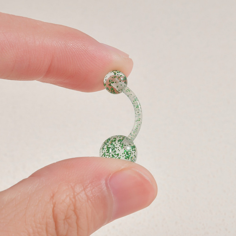 8GAB Akrila nabas gredzens elastīgs nabas pīrsingu gredzeni grūtniecēm vēdera pīrsings ķermeņa rotaslietas