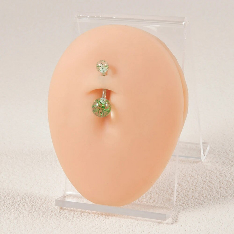 8GAB Akrila nabas gredzens elastīgs nabas pīrsingu gredzeni grūtniecēm vēdera pīrsings ķermeņa rotaslietas