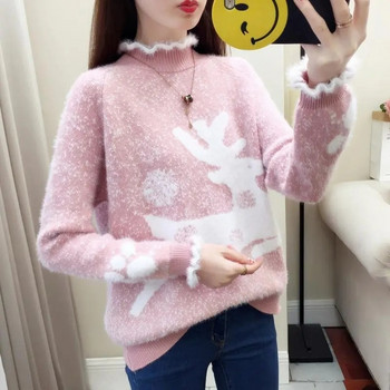 Γυναικεία πουλόβερ με ζιβάγκο Casual Soft Cashmere πουλόβερ ελαστικά πουλόβερ πλεκτά Λεπτό βασικό πουλόβερ για γυναίκες Χειμώνας 2023 Νέο