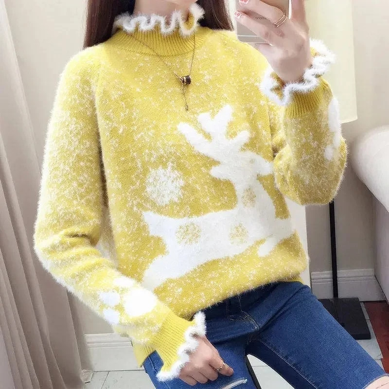 Női garbós pulóverek Alkalmi, puha kasmír pulóverek, elasztikus pulóverek, kötött, vékony, egyszerű női pulóverek 2023. télen Új