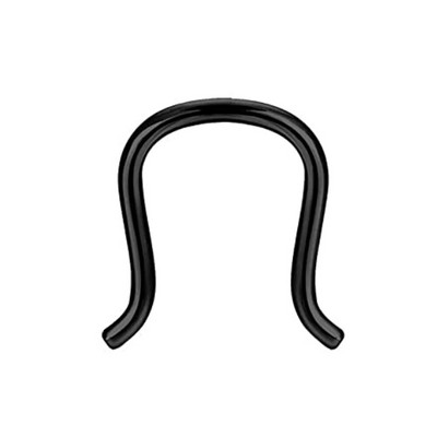 WKOUD starpsienas gredzeni stīpa deguna gredzens pakavs nerūsējošā tērauda skrimslis auskari stīpa Helix Tragus starpsienu pīrsings Jewerly melns