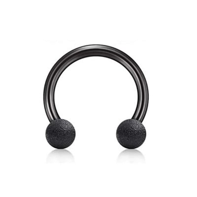 WKOUD starpsienas gredzeni stīpa deguna gredzens pakavs nerūsējošā tērauda skrimslis auskari stīpa Helix Tragus starpsienu pīrsings Jewerly melns