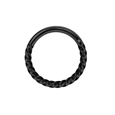 WKOUD starpsienas gredzeni stīpa deguna gredzens pakavs nerūsējošā tērauda skrimslis auskari stīpa Helix Tragus starpsienu pīrsings Jewerly melns