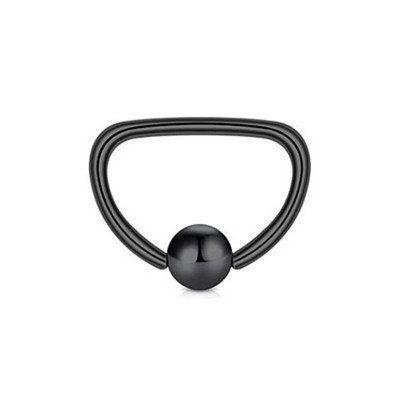 WKOUD starpsienas gredzeni stīpa deguna gredzens pakavs nerūsējošā tērauda skrimslis auskari stīpa Helix Tragus starpsienu pīrsings Jewerly melns