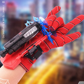 Νέο για spiderman Anime Figure Figures Kawaii Kids Plastic Role Play Gloves Launcher Set Wrist Toy Set