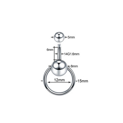 1 τμχ Νέο ατσάλινο τρύπημα ομφαλού Σέξι διάτρηση κοιλιάς Ombligo Δαχτυλίδι με κουμπιά κοιλιάς Nombril Σκουλαρίκι για τρύπημα αφαλού Σκουλαρίκι για γυναίκες Δώρο