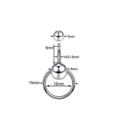 1 τμχ Νέο ατσάλινο τρύπημα ομφαλού Σέξι διάτρηση κοιλιάς Ombligo Δαχτυλίδι με κουμπιά κοιλιάς Nombril Σκουλαρίκι για τρύπημα αφαλού Σκουλαρίκι για γυναίκες Δώρο