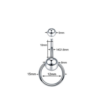 1 τμχ Νέο ατσάλινο τρύπημα ομφαλού Σέξι διάτρηση κοιλιάς Ombligo Δαχτυλίδι με κουμπιά κοιλιάς Nombril Σκουλαρίκι για τρύπημα αφαλού Σκουλαρίκι για γυναίκες Δώρο