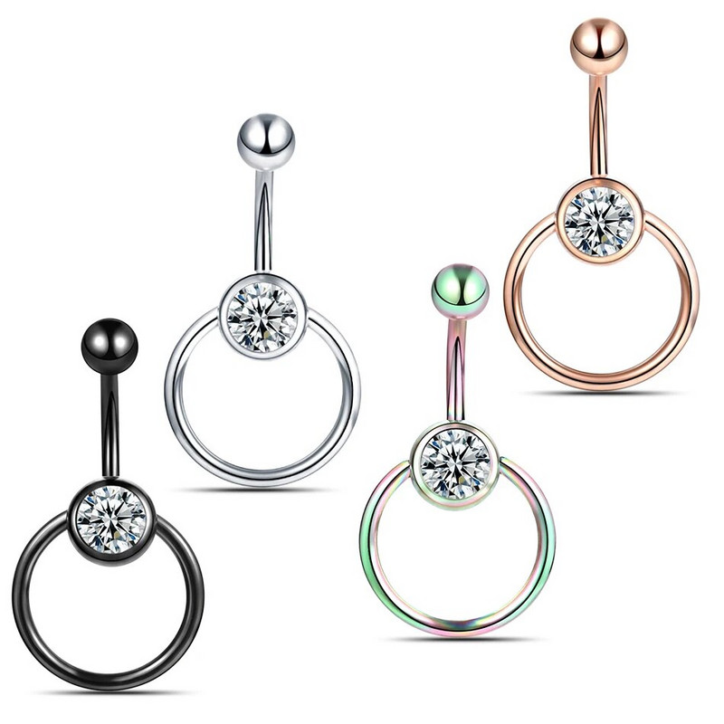 1 τμχ Νέο ατσάλινο τρύπημα ομφαλού Σέξι διάτρηση κοιλιάς Ombligo Δαχτυλίδι με κουμπιά κοιλιάς Nombril Σκουλαρίκι για τρύπημα αφαλού Σκουλαρίκι για γυναίκες Δώρο