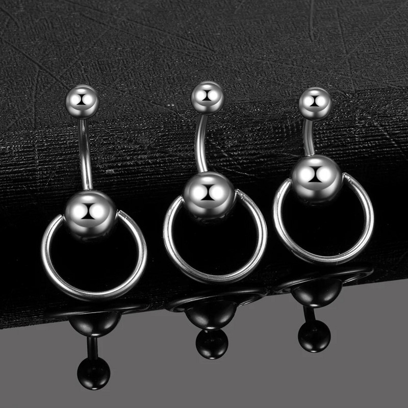 1 τμχ Νέο ατσάλινο τρύπημα ομφαλού Σέξι διάτρηση κοιλιάς Ombligo Δαχτυλίδι με κουμπιά κοιλιάς Nombril Σκουλαρίκι για τρύπημα αφαλού Σκουλαρίκι για γυναίκες Δώρο