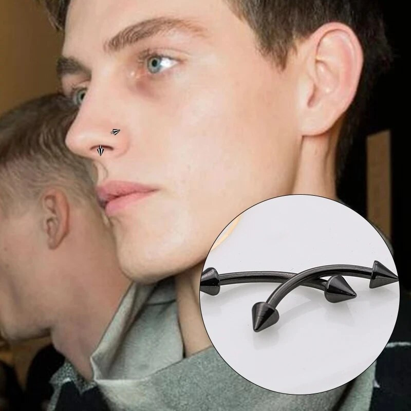 6 ks/balenie 16G zakrivená činka piercing do chrupavky, tragusu, obočia, šperky Forward Helix náušnice 6 mm 8 mm 10 mm 12 mm