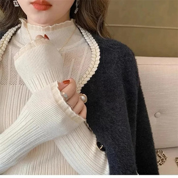 2023 Νέο φθινοπωρινό πουλόβερ χειμωνιάτικο πλεκτό πουλόβερ Πλεκτό πουλόβερ με ζιβάγκο Γυναικεία ρούχα Γυναικεία πουλόβερ Απαλό ζεστό τράβηγμα Femme