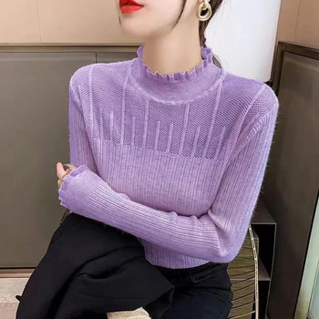 2023 Νέο φθινοπωρινό πουλόβερ χειμωνιάτικο πλεκτό πουλόβερ Πλεκτό πουλόβερ με ζιβάγκο Γυναικεία ρούχα Γυναικεία πουλόβερ Απαλό ζεστό τράβηγμα Femme