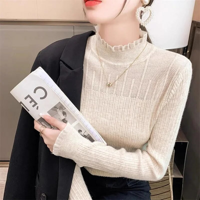 2023. gada jauns rudens ziemas adīšana džemperis Puloveri bruņurupuču trikotāžas džemperis sieviešu apģērbs sieviešu džemperis, mīksts, silts sieviešu džemperis