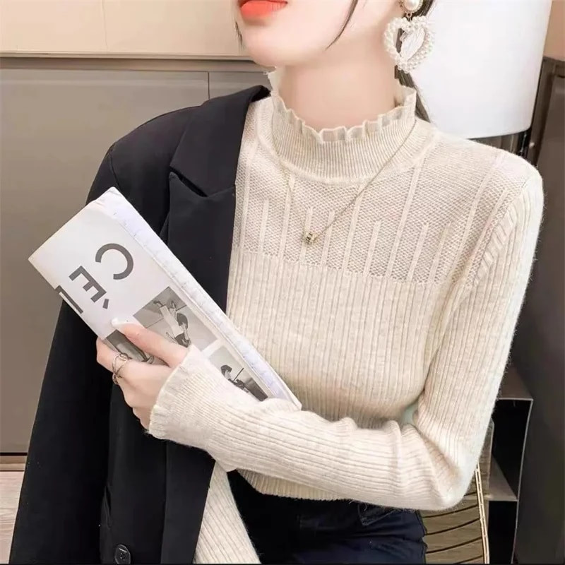 2023. gada jauns rudens ziemas adīšana džemperis Puloveri bruņurupuču trikotāžas džemperis sieviešu apģērbs sieviešu džemperis, mīksts, silts sieviešu džemperis