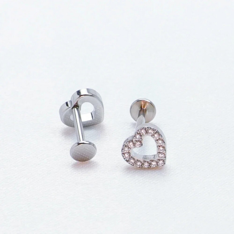 Starpsienas pīrsings lūpu klikšķināmas auskari titāna F136 skrimslis 16g Tragus Daith Helix eņģu segments Labret ausu aproces ķermeņa rotaslietas