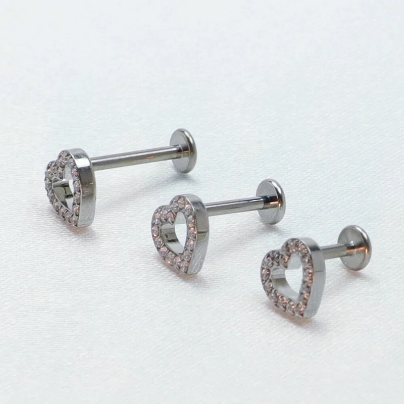 Starpsienas pīrsings lūpu klikšķināmas auskari titāna F136 skrimslis 16g Tragus Daith Helix eņģu segments Labret ausu aproces ķermeņa rotaslietas