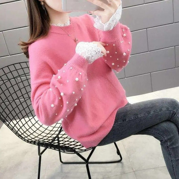 2023 Χειμερινές γυναικείες μπλούζες πουλόβερ μακρυμάνικο λεπτό γυναικείο πλεκτό πουλόβερ για γυναικεία κοντά Μασίφ πουλόβερ Μπλούζες кофты