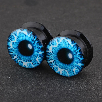 TIANCIFBYJS akrila UV skrūvējams logotips Ausu mērītāji Aizbāžņi Paplašinātāji Auskaru stiepšanas komplekts Pīrsings ķermeņa rotaslietas miesas tuneļi 2gab