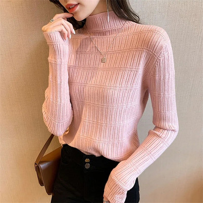 2023. gada jauns pavasara rudens sieviešu džemperis ar garajām piedurknēm, trikotāžas džemperis.