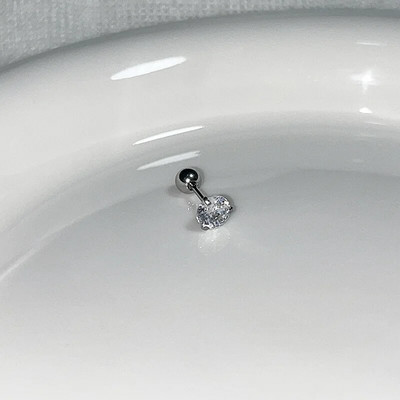 1 gab Pērļu imitācijas skrimšļa auskari nerūsējošā tērauda cirkons priekšgala auss gliemežnīca Helix cieši pieskrūvējama aizmugure Auskaru kniedes pīrsings rotaslietas