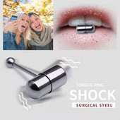 Вибриращ пръстен за език Смесени цветове Бодливи прави щанги Бижута за пиърсинг на езика Шпил за жени Мъже Dropshipping