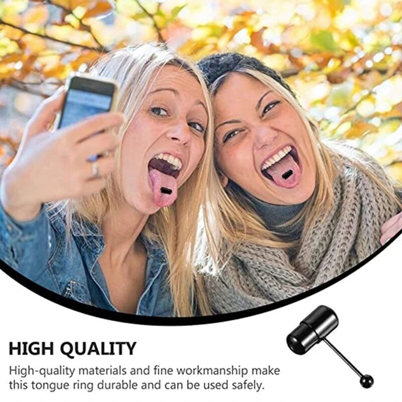 Вибриращ пръстен за език Смесени цветове Бодливи прави щанги Бижута за пиърсинг на езика Шпил за жени Мъже Dropshipping