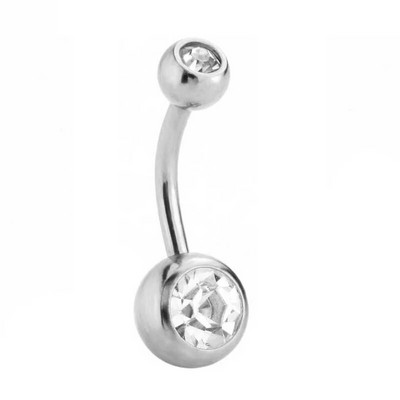 Hot New Fashion Σέξι γυναίκες Χειρουργικά δαχτυλίδια με ομφαλό από κρύσταλλο από ατσάλι Κοσμήματα για τρύπημα στο σώμα