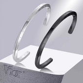 Vnox Retro Nordic Vikings mandzsetta karkötők férfi karkötők, rozsdamentes acél Mobius skandináv mitológia rúnák amulett ékszerek