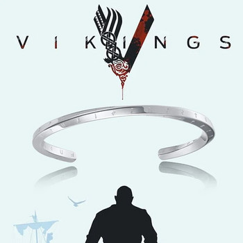 Vnox Retro Nordic Vikings Cuff Bangle гривни за мъже, неръждаема стомана Mobius Norse Mythology Runes Amulet Jewelry