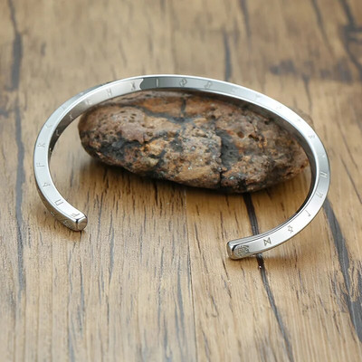 Vnox Retro Nordic Vikings mandzsetta karkötők férfi karkötők, rozsdamentes acél Mobius skandináv mitológia rúnák amulett ékszerek