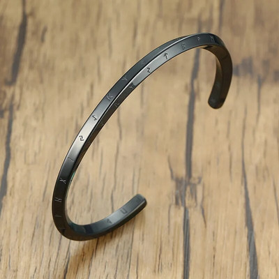 Vnox Retro Nordic Vikings mandzsetta karkötők férfi karkötők, rozsdamentes acél Mobius skandináv mitológia rúnák amulett ékszerek