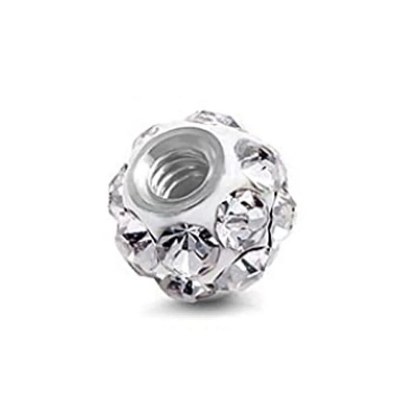 Bile de schimb din plastic din oțel chirurgical cu filet extern pentru inele industriale pentru mamelon cu mreană Piercing pentru buric pentru limbă 3 mm